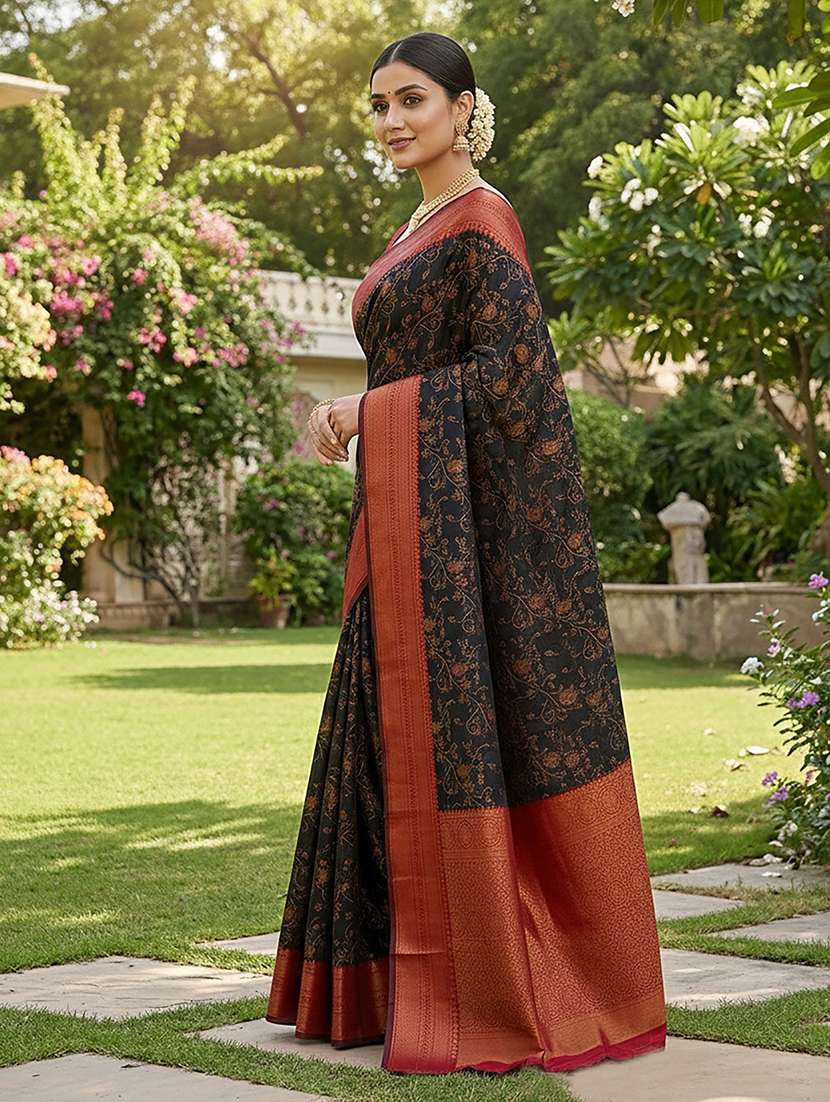 Women Self Design Banarasi Saree With Blouse - 22566859 -  Standard Image - 1