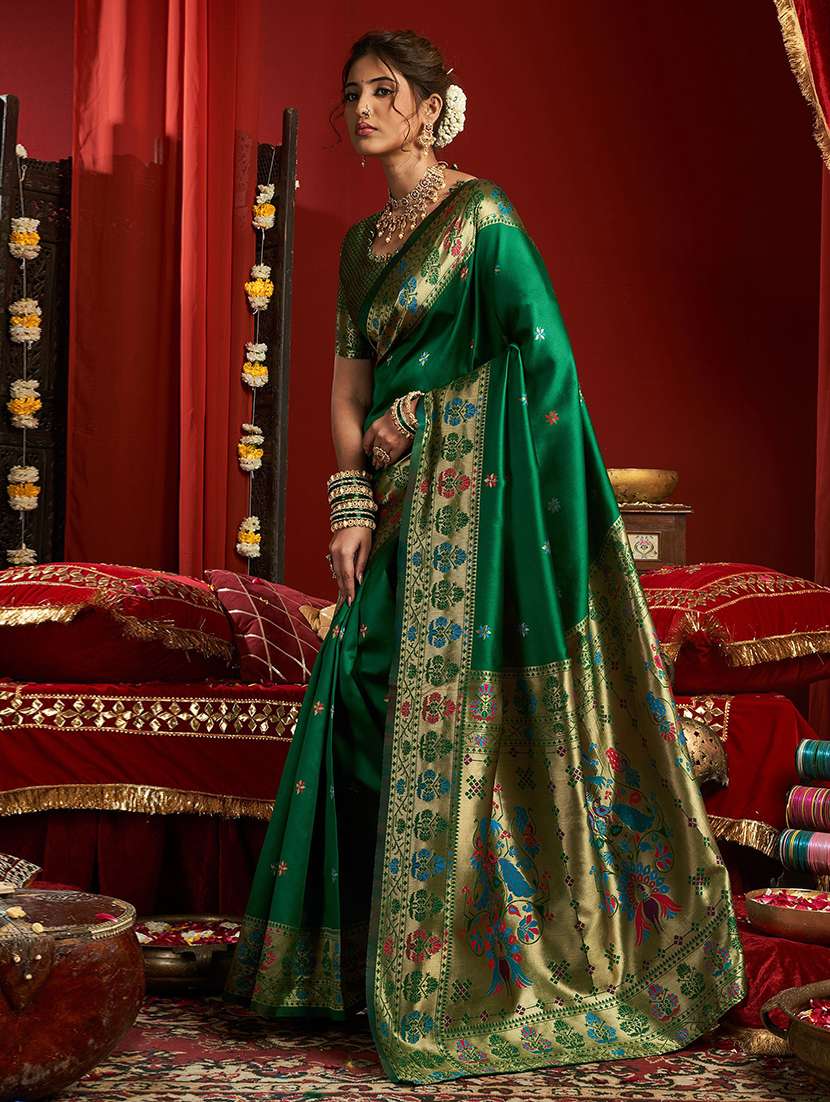 women self design paithani saree with blouse - 22566925 -  Standard Image - 4