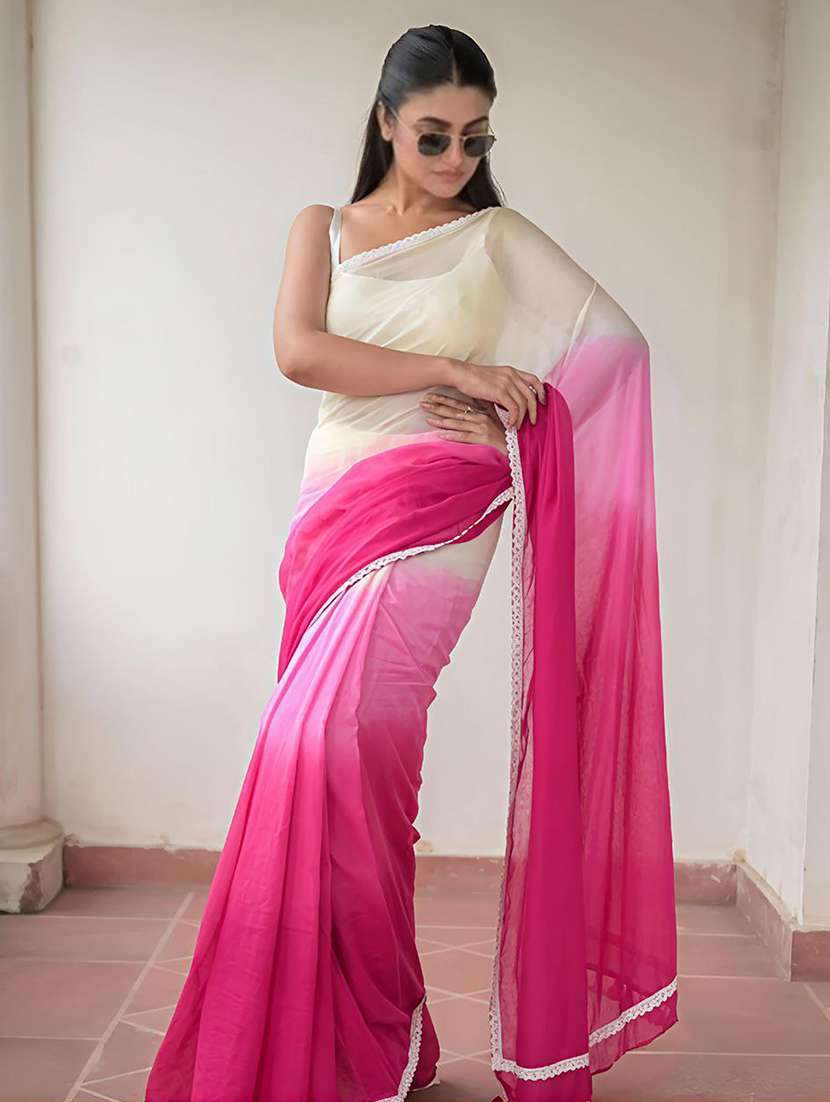 Women Printed Casual Wear Saree - 22567025 -  Standard Image - 4