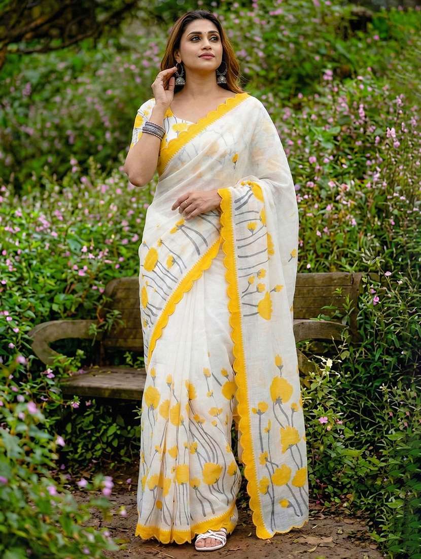 women printed casual wear saree - 22567028 -  Standard Image - 1