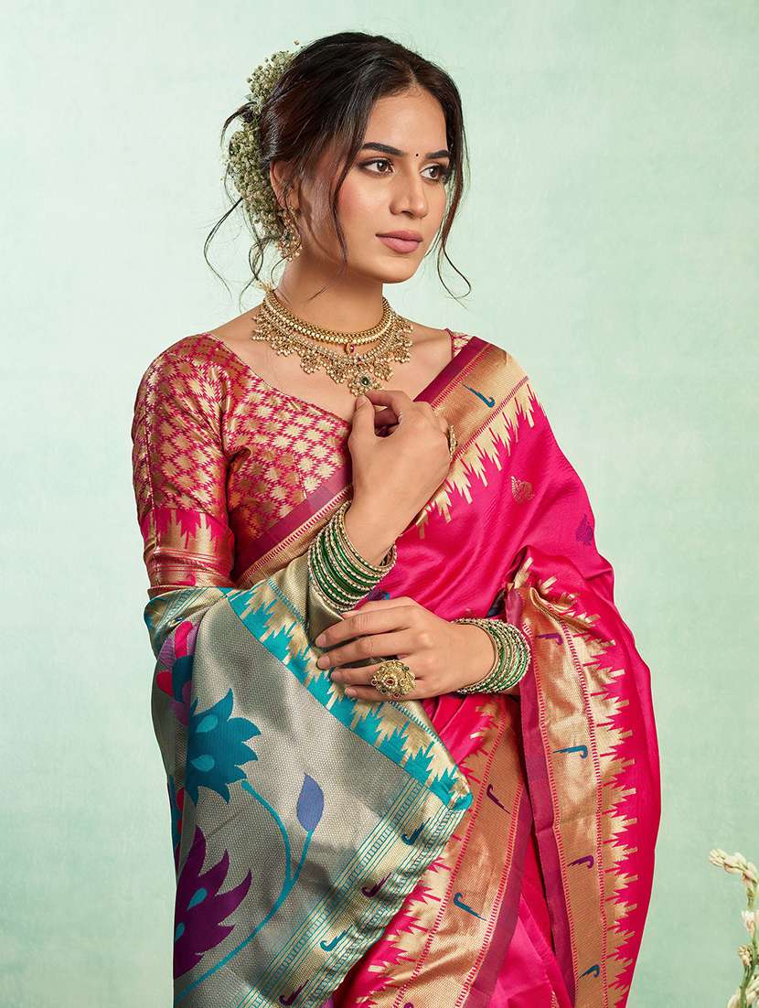 women self design paithani saree with blouse - 22567037 -  Standard Image - 1