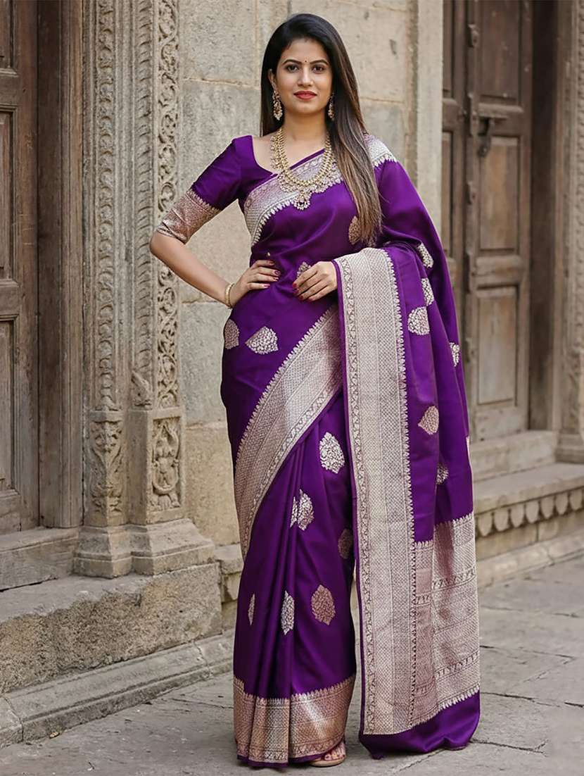 Women Self Design Banarasi Saree - 22567075 -  Standard Image - 1