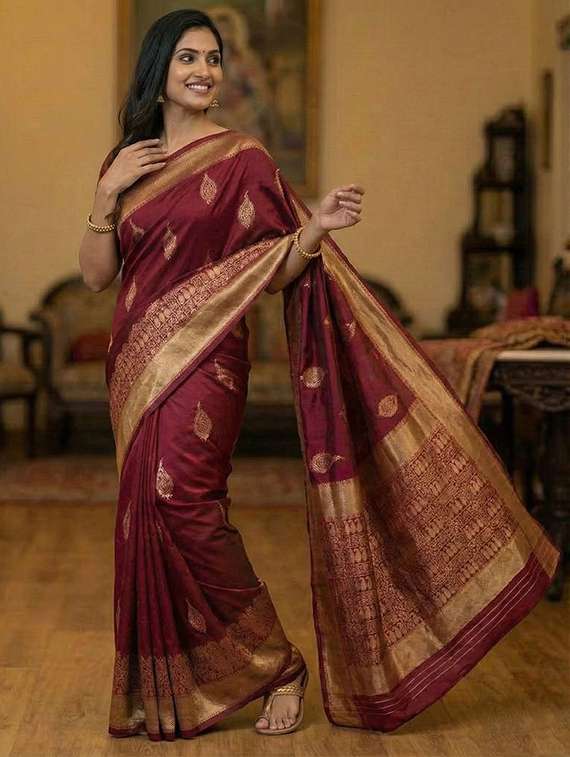 women self design banarasi saree with blouse - 22567092 -  Standard Image - 1