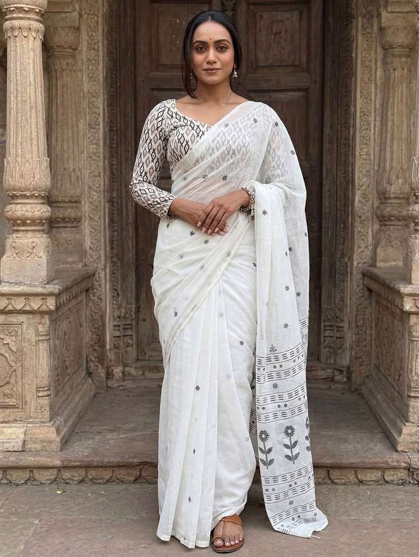 women printed casual wear saree