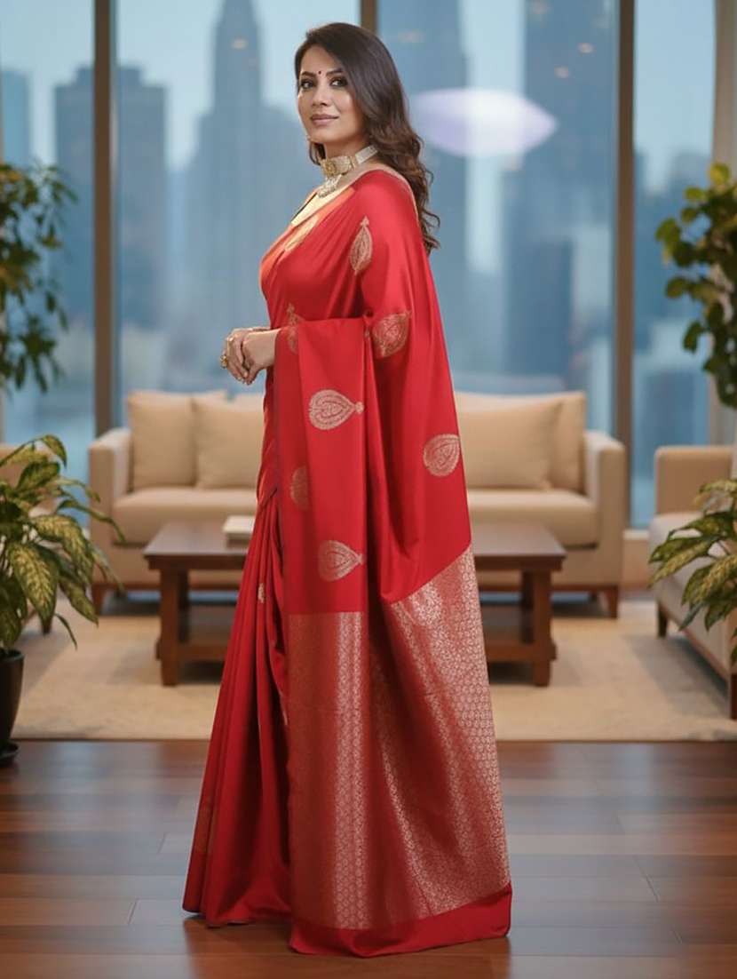 women self design banarasi saree with blouse - 22567217 -  Standard Image - 1
