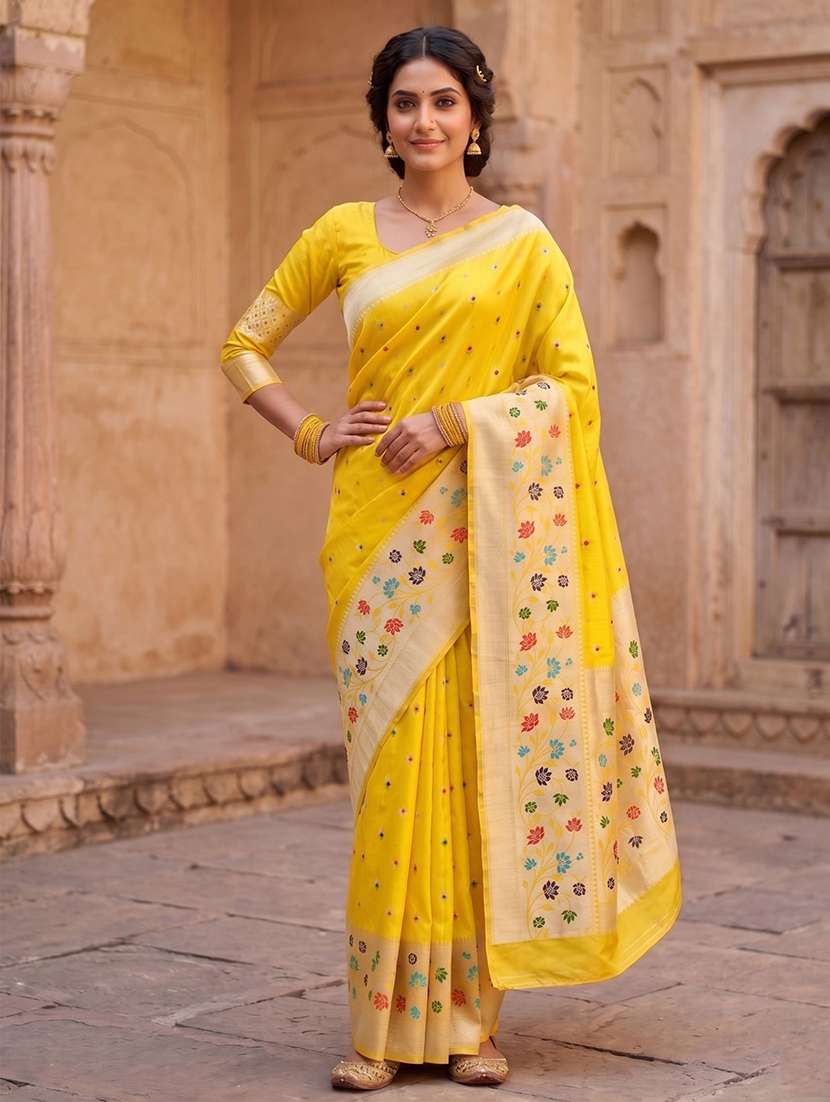 women self design paithani saree with blouse - 22567219 -  Standard Image - 1