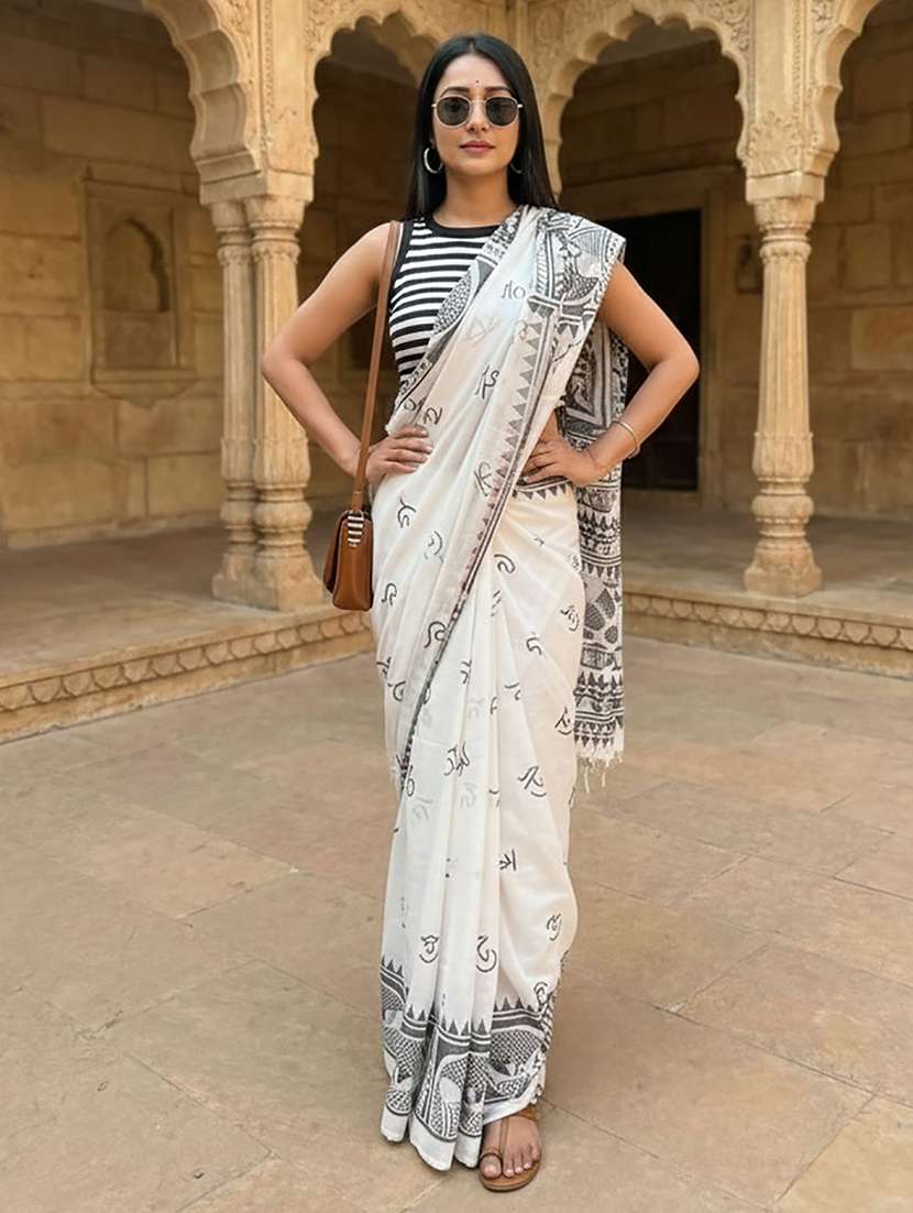 women printed casual wear saree - 22567256 -  Standard Image - 1