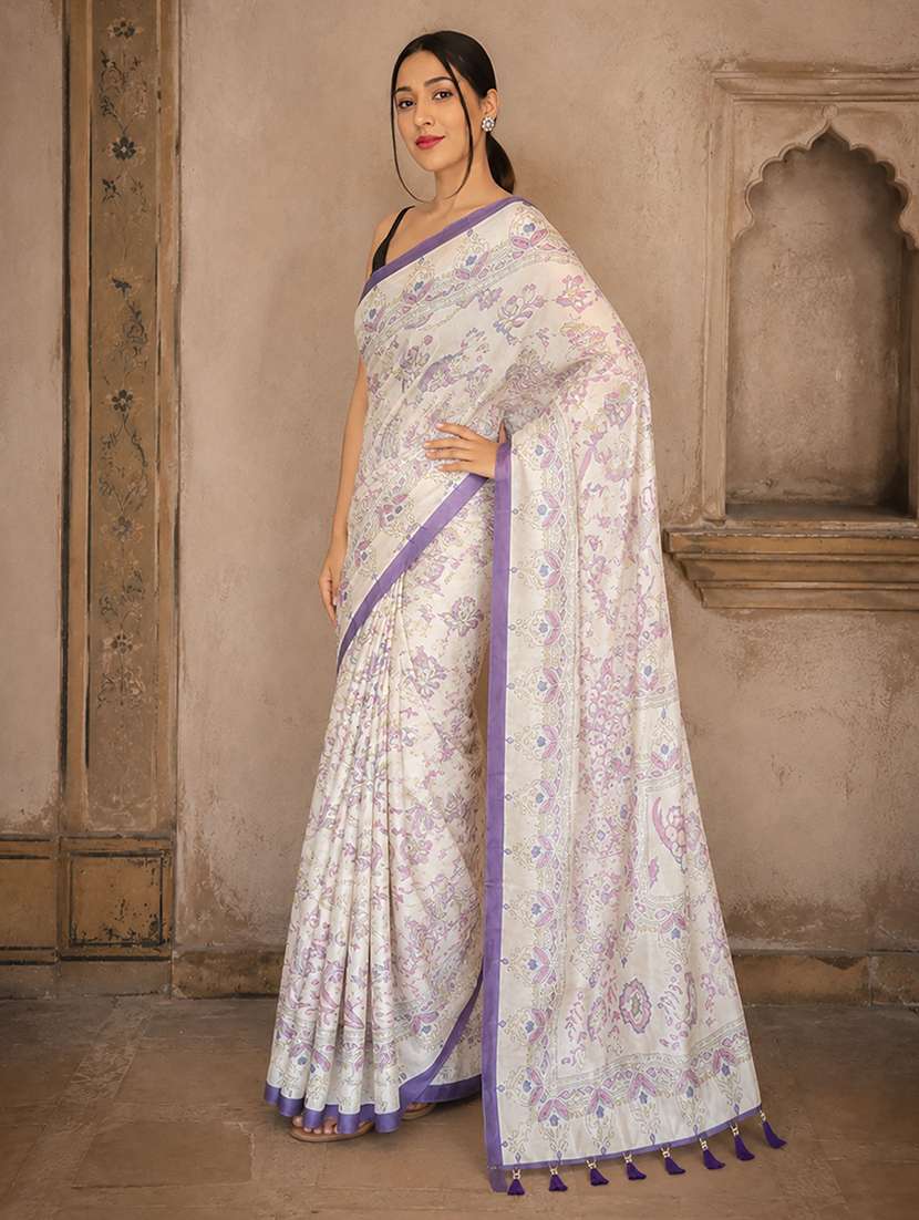 women printed casual wear saree with blouse - 22567258 -  Standard Image - 1