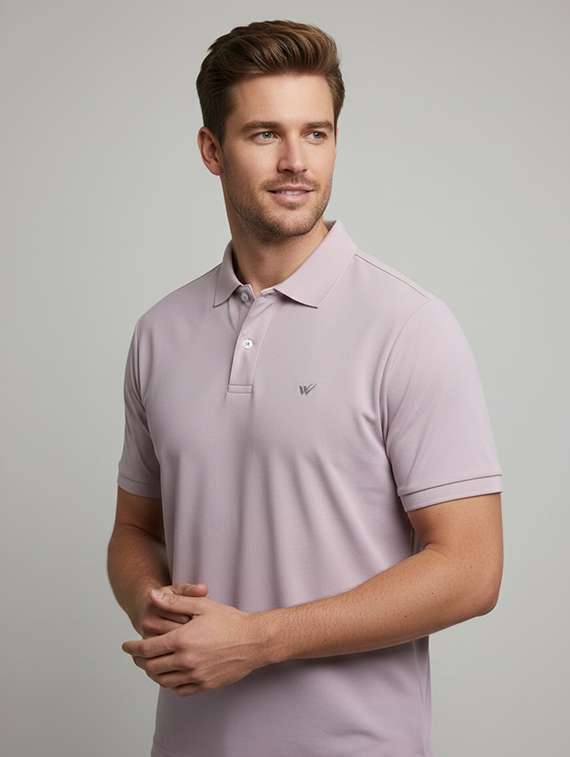 men solid short sleeves polo t-shirt - 22567273 -  Standard Image - 1