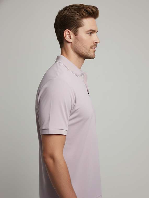 men solid short sleeves polo t-shirt - 22567273 -  Standard Image - 4