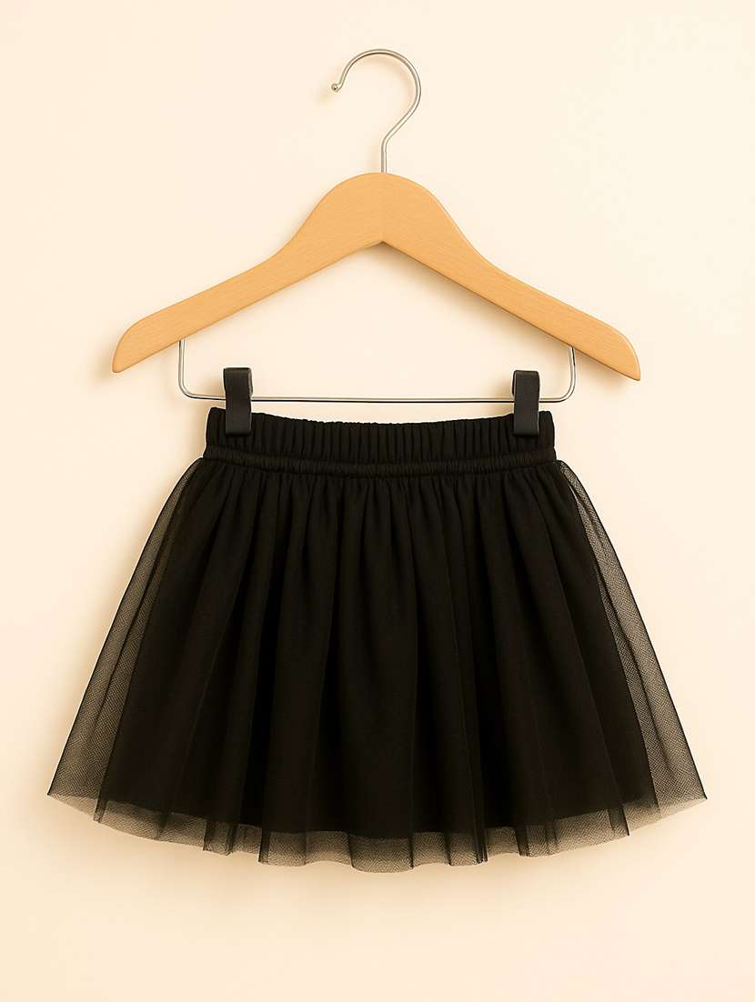 girls solid mid rise flared skirt - 22567402 -  Standard Image - 4