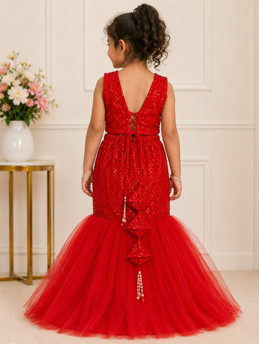 Girls Sequined Lehenga Choli Set - 22567430 -  Standard Image - 4