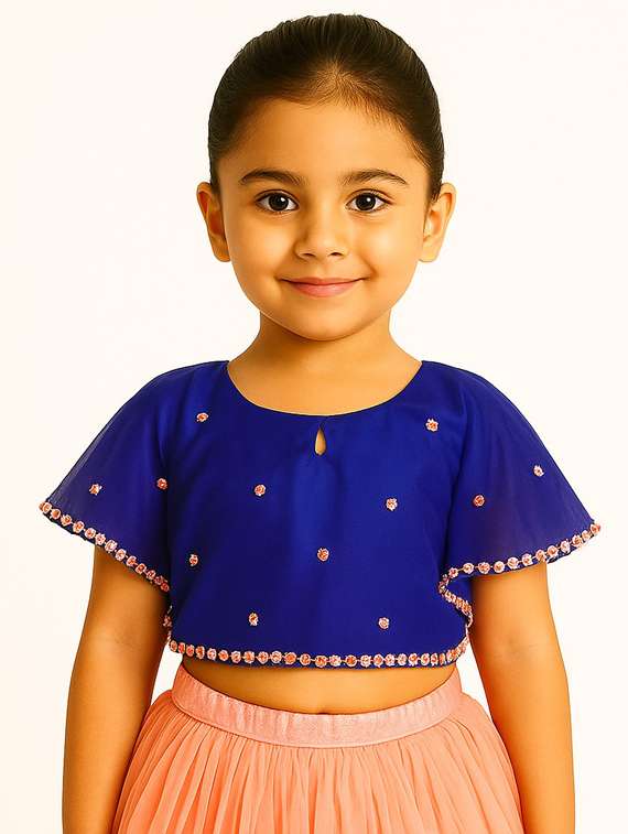 girls embellished lehenga choli set - 22567472 -  Standard Image - 1