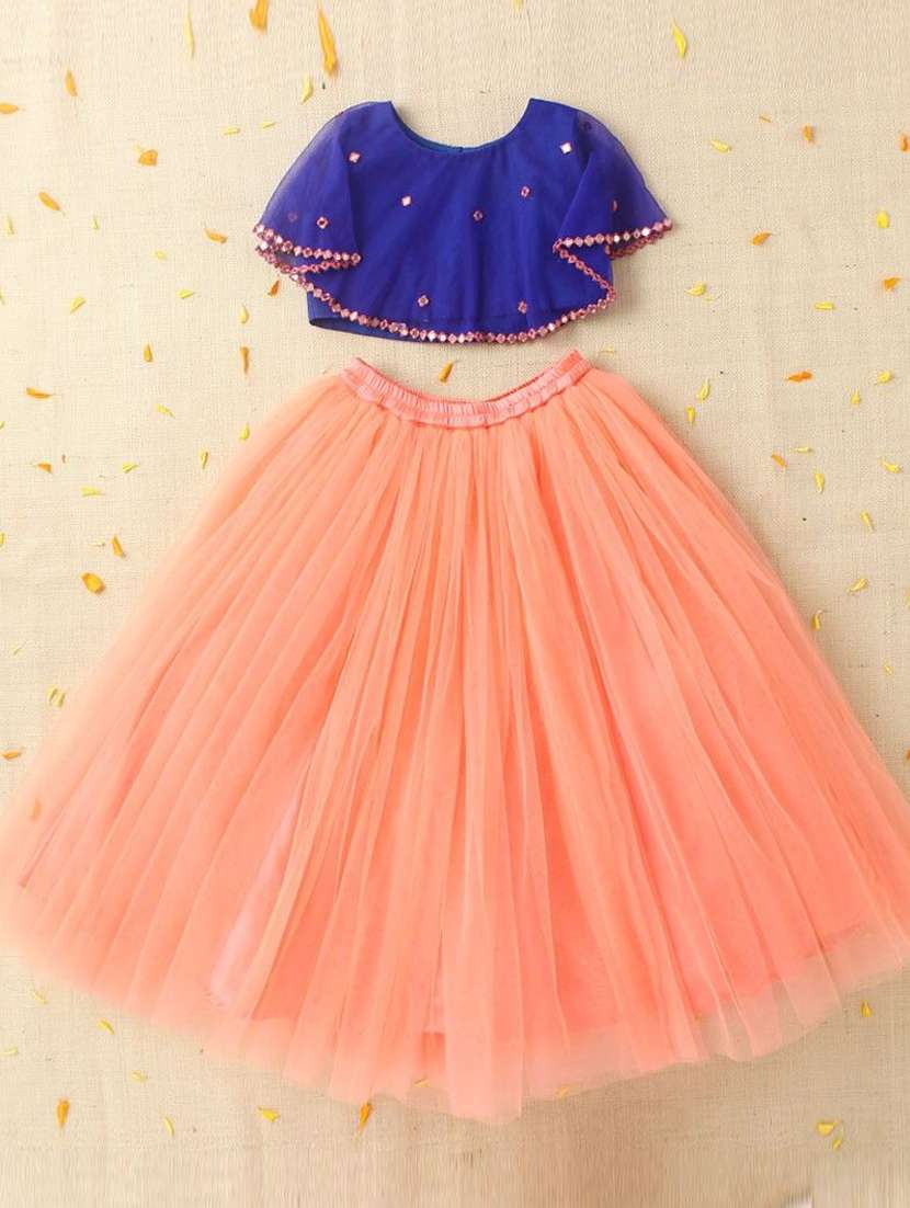 girls embellished lehenga choli set - 22567472 -  Standard Image - 4