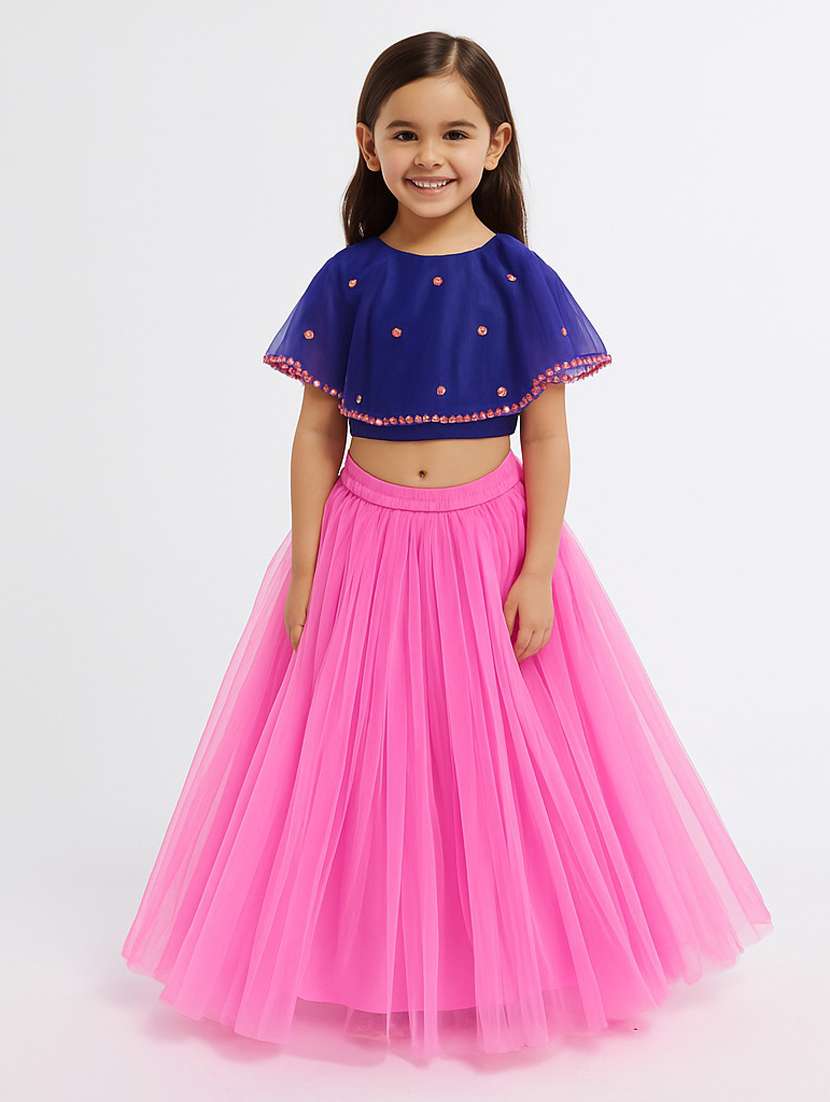 girls embellished lehenga choli set - 22567473 -  Standard Image - 1