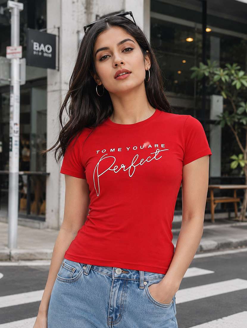 women printed short sleeves regular fit t-shirt - 22567483 -  Standard Image - 1
