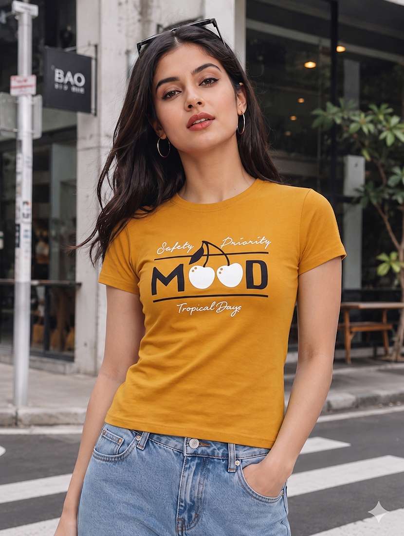 women printed short sleeves regular fit t-shirt - 22567484 -  Standard Image - 1