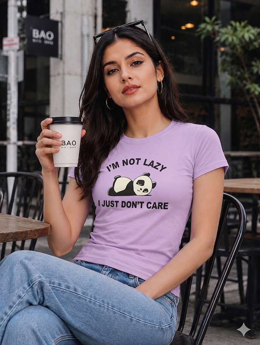 women printed short sleeves regular fit t-shirt