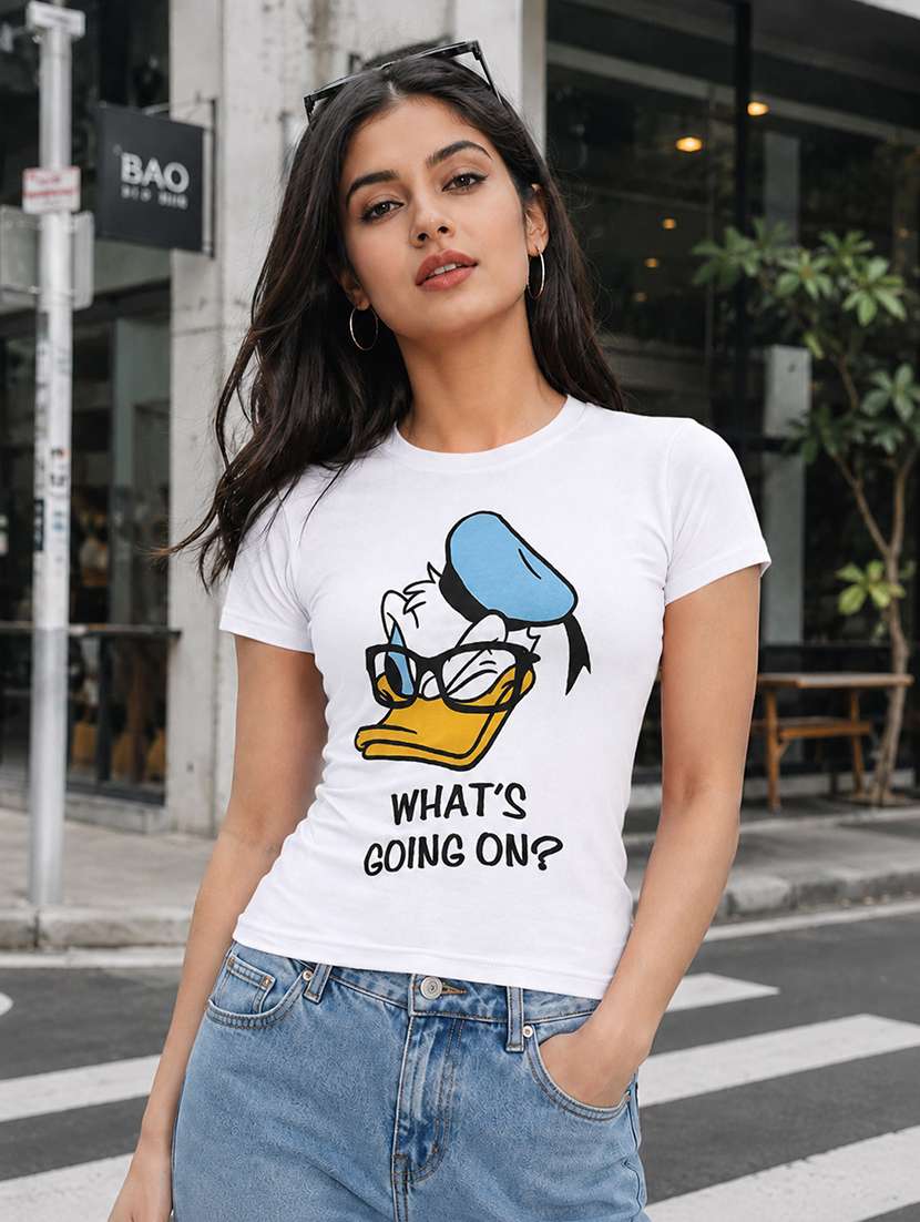 women printed short sleeves regular fit t-shirt - 22567487 -  Standard Image - 1