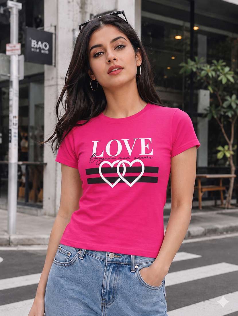 women printed short sleeves regular fit t-shirt - 22567492 -  Standard Image - 1