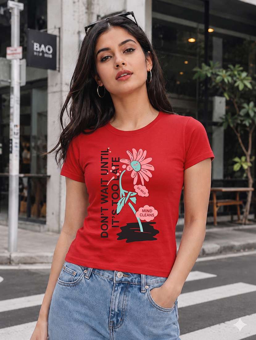 women printed short sleeves regular fit t-shirt - 22567493 -  Standard Image - 1