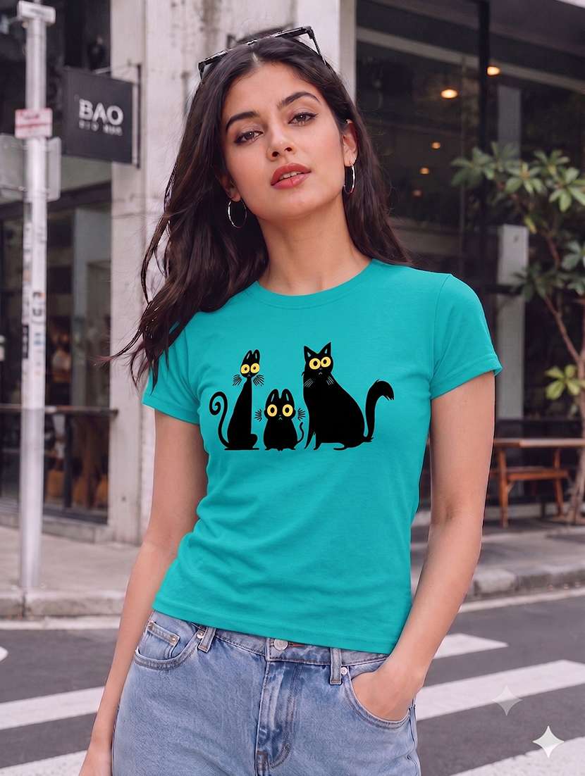 women printed short sleeves regular fit t-shirt - 22567495 -  Standard Image - 1
