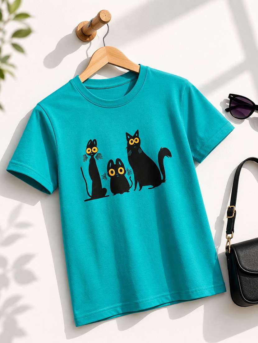 women printed short sleeves regular fit t-shirt - 22567495 -  Standard Image - 4