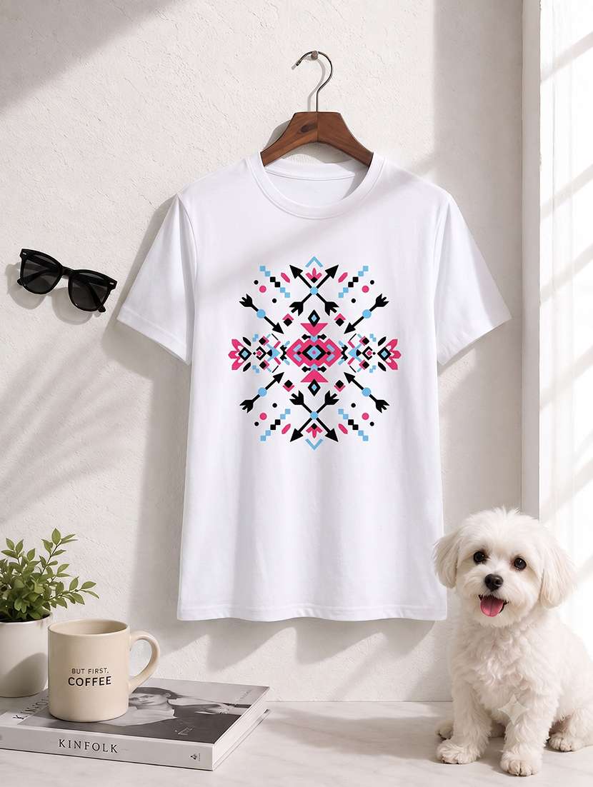 women printed short sleeves regular fit t-shirt - 22567505 -  Standard Image - 4