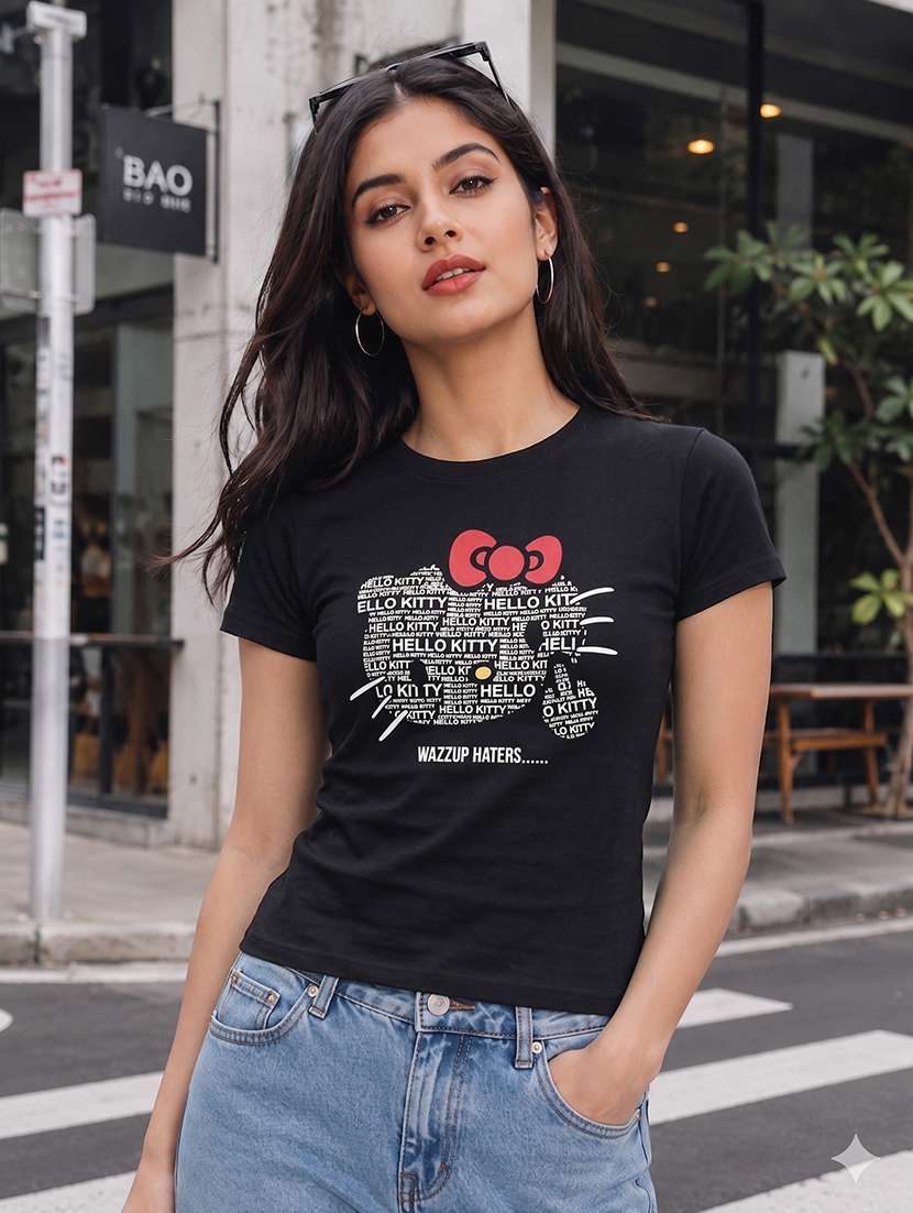 women printed short sleeves regular fit t-shirt - 22567507 -  Standard Image - 1