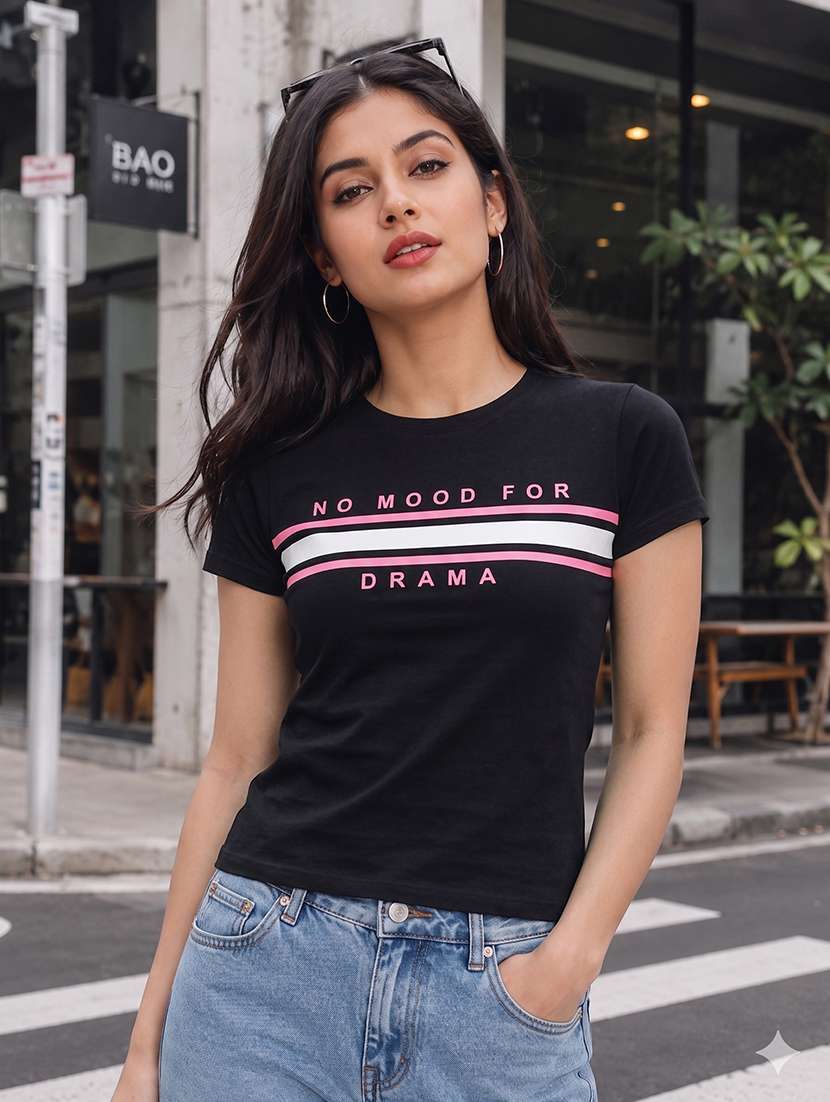 women printed short sleeves regular fit t-shirt - 22567512 -  Standard Image - 1