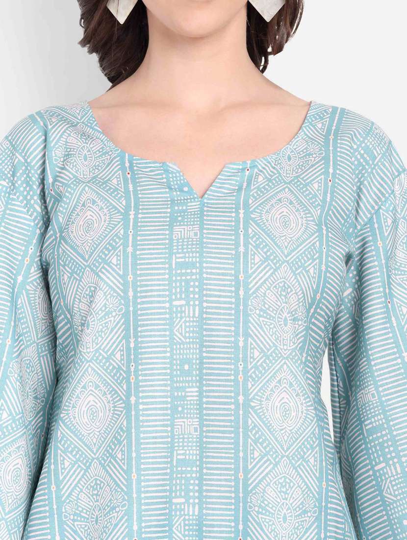 Women Printed Three Quarter Sleeves Ethnic Co-ord Set - 22567535 -  Standard Image - 1