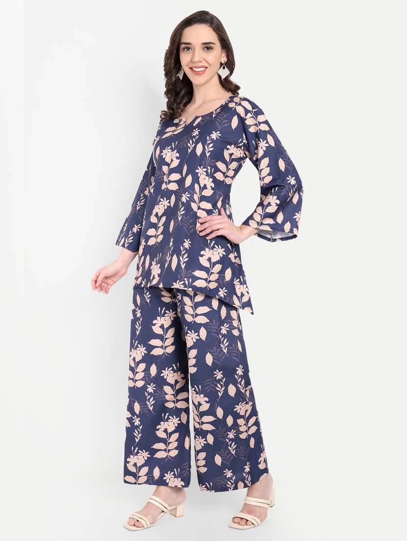 Women Printed Three Quarter Sleeves Ethnic Co-ord Set - 22567538 -  Standard Image - 4