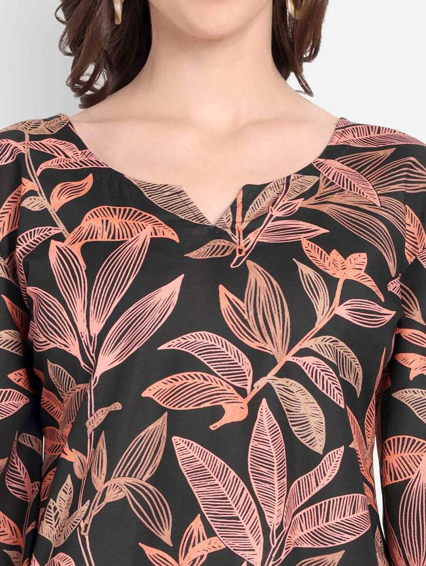 Women Printed Three Quarter Sleeves Ethnic Co-ord Set - 22567540 -  Standard Image - 1