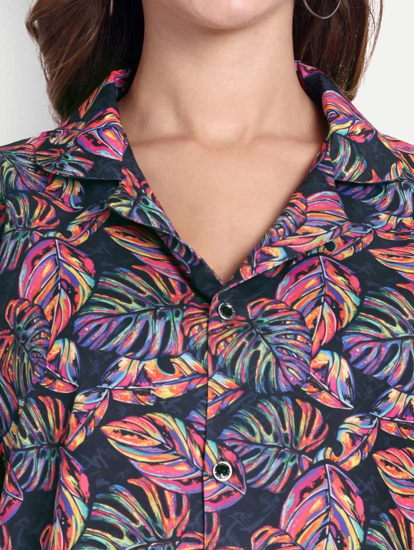 Women Printed Short Sleeves Shirt And Shorts Set - 22567564 -  Standard Image - 1