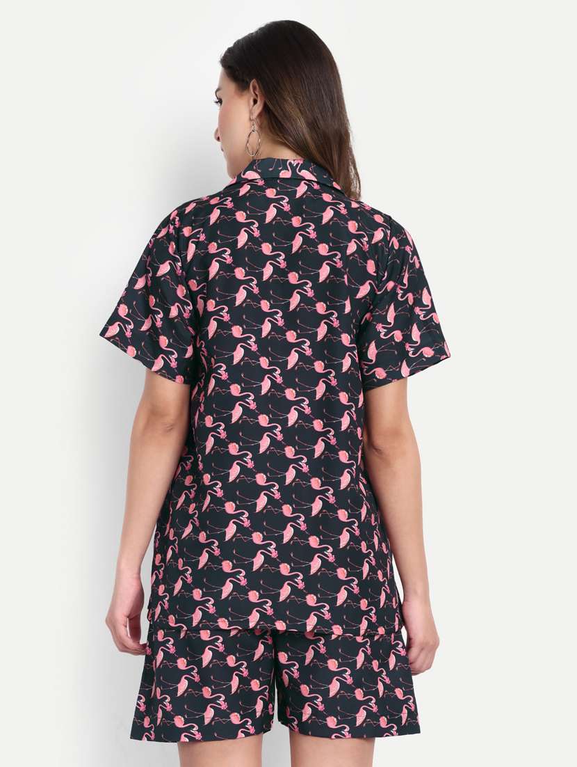women printed short sleeves shirt and shorts set - 22567565 -  Standard Image - 4