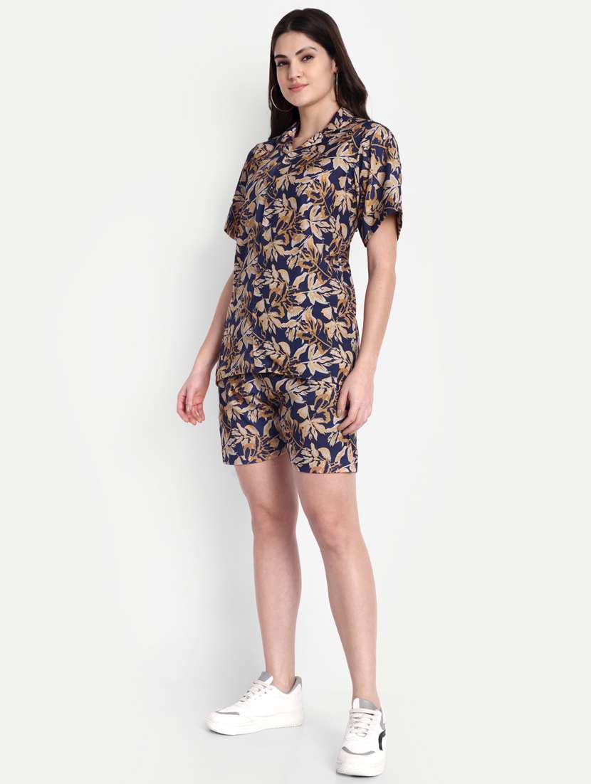 women printed short sleeves shirt and shorts set - 22567565 -  Standard Image - 6