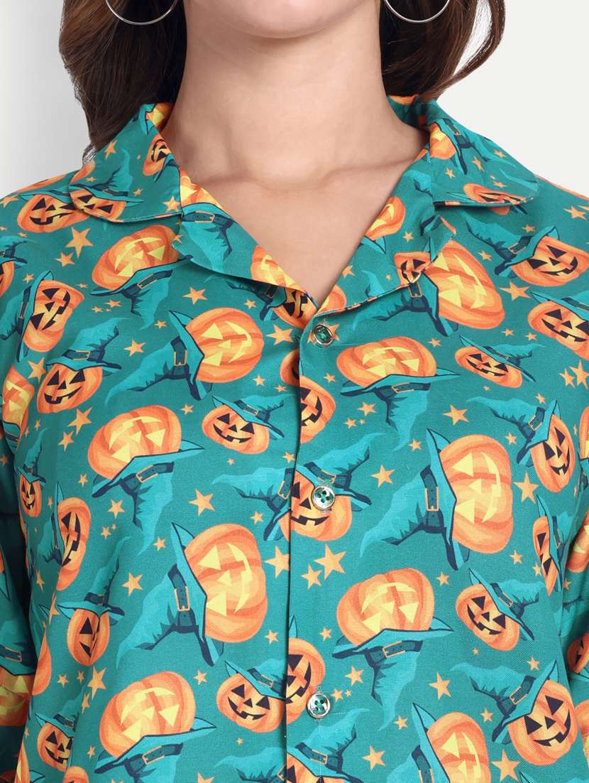 women printed short sleeves shirt and shorts set - 22567566 -  Standard Image - 1