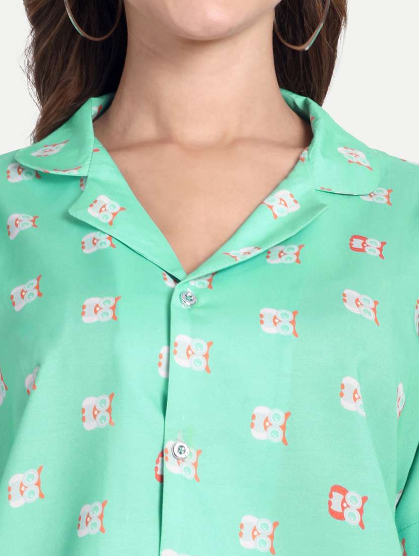 women printed short sleeves shirt and shorts set - 22567571 -  Standard Image - 1