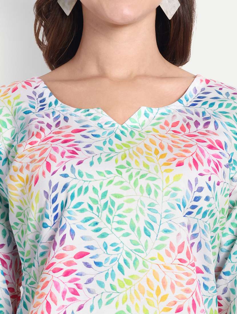 Women Printed Three Quarter Sleeves Ethnic Co-ord Set - 22567585 -  Standard Image - 1