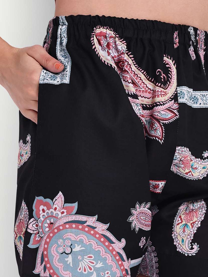 women printed short sleeves shirt and shorts set - 22567590 -  Standard Image - 4