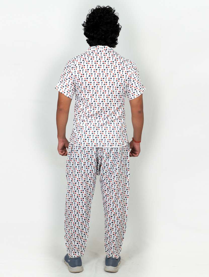 men printed short sleeves shirt and shorts co-ord set - 22567611 -  Standard Image - 4