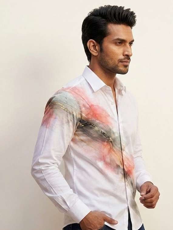 Men Printed Long Sleeves Casual Shirt - 22567641 -  Standard Image - 1