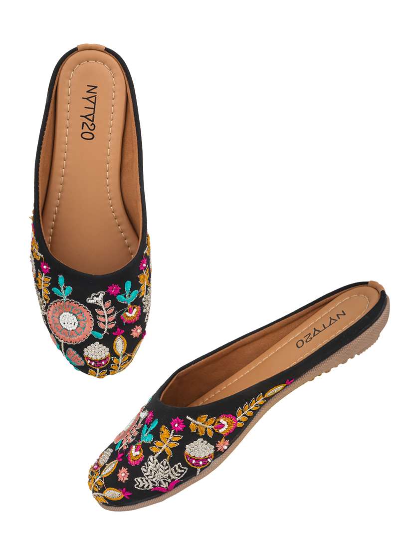 women embroidered slip on mules - 22567687 -  Standard Image - 1