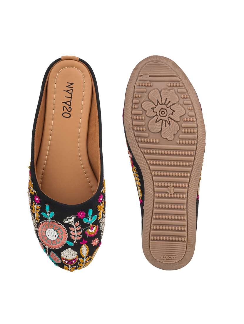women embroidered slip on mules - 22567687 -  Standard Image - 4