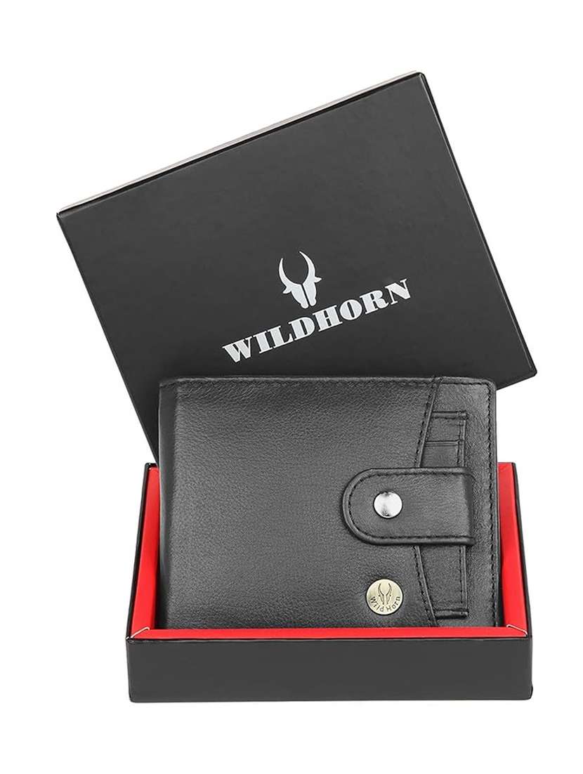 men solid bi-fold wallet
