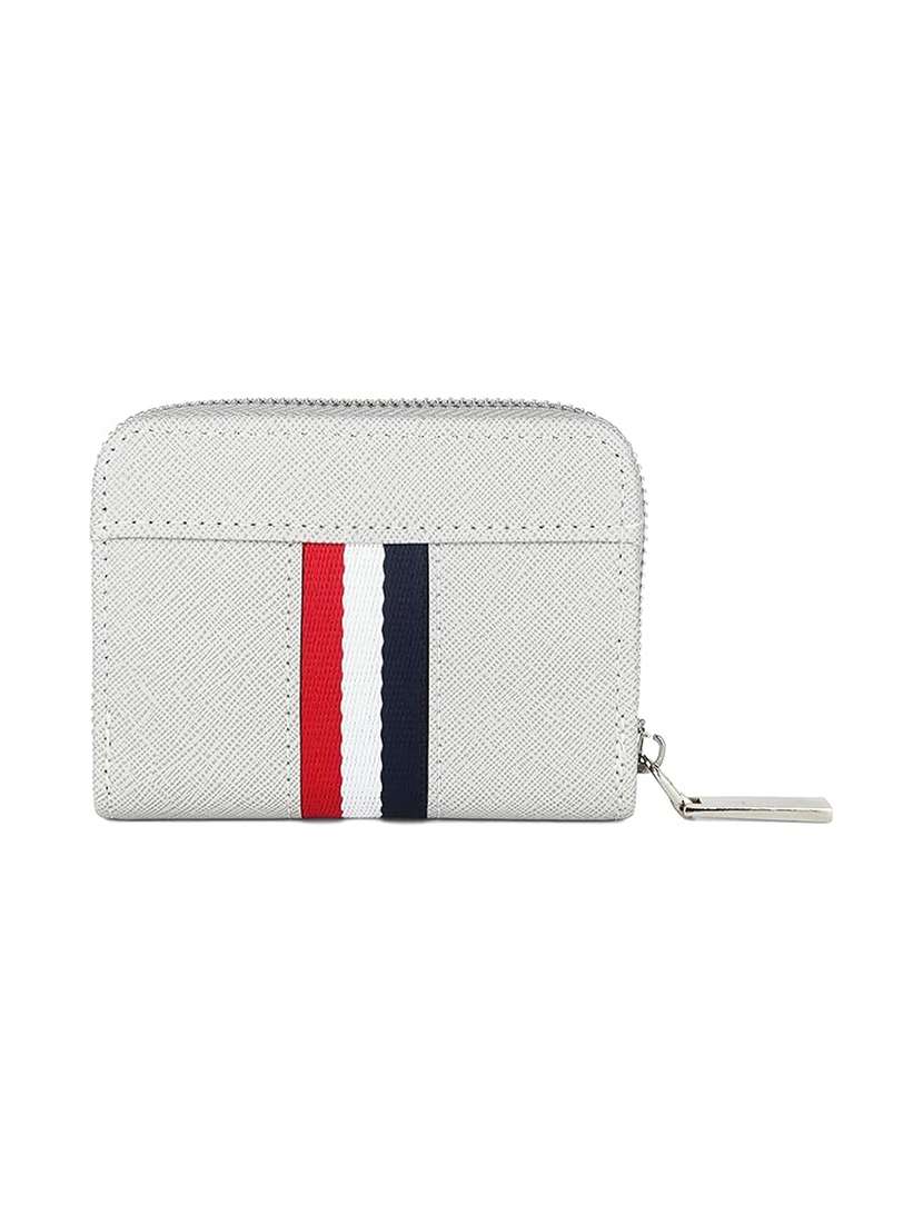 grey leather zip closure wallet with card slots - 22567721 -  Standard Image - 1