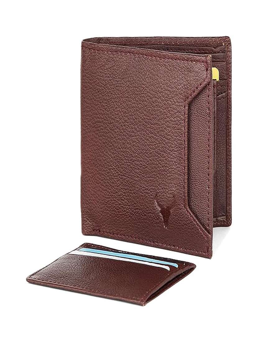 genuine leather bi-fold wallet with multiple card slots - 22567748 -  Standard Image - 1