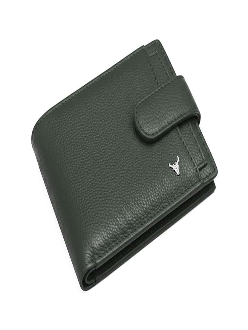 genuine leather bi-fold wallet with card slots