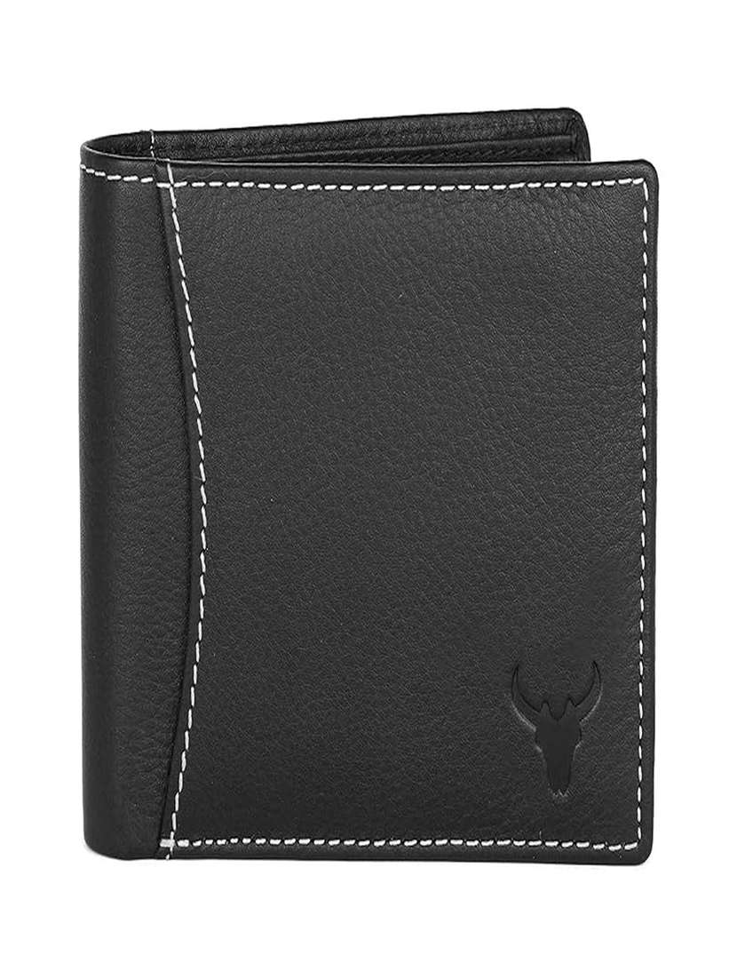 Bi-fold Black Leather Wallet With Zip Closure - 22567777 -  Standard Image - 1