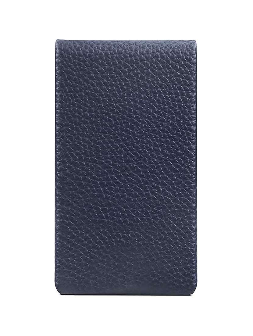 blue leather wallet with magnetic closure - 22567781 -  Standard Image - 1